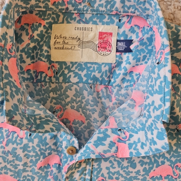 Chubbies Domingo printed performance stretch polo men's small - Picture 5 of 7